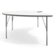 White Top/Silver Frame |#| Commercial Adjustable Height Kidney Activity Table with Short Legs in White