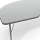 Gray Top/Silver Frame |#| Commercial Adjustable Height Kidney Activity Table with Short Legs in Gray
