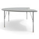 Gray Top/Silver Frame |#| Commercial Adjustable Height Kidney Activity Table with Short Legs in Gray