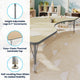 Light Natural Top/Silver Frame |#| Commercial Adjustable Height Kidney Activity Table with Short Legs in LT NAT