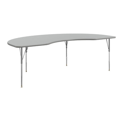 Commercial Adjustable Height Kidney Activity Table-Standard Legs - View 1