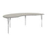 Light Gray Top/Silver Frame |#| Commercial Adjustable Height Kidney Activity Table-Standard Legs in LTGY