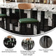Natural Birch Wood Back/Green Vinyl Seat |#| Commercial Metal Barstool with Vinyl Seat and Wood Boomerang Back-Green/Natural