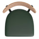 Natural Birch Wood Back/Green Vinyl Seat |#| Commercial Metal Barstool with Vinyl Seat and Wood Boomerang Back-Green/Natural