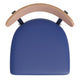 Natural Birch Wood Back/Blue Vinyl Seat |#| Commercial Metal Barstool with Vinyl Seat and Wood Boomerang Back-Blue/Natural
