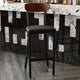 Walnut Wood Back/Black Vinyl Seat |#| Commercial Metal Barstool with Vinyl Seat and Wood Boomerang Back-Black/Walnut