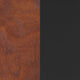 Walnut Wood Back/Black Vinyl Seat |#| Commercial Metal Barstool with Vinyl Seat and Wood Boomerang Back-Black/Walnut