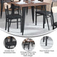 Natural Birch Wood Back/Black Vinyl Seat |#| Commercial Metal Dining Chair with Vinyl Seat-Wood Boomerang Back-Black/Natural