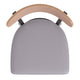 Natural Birch Wood Back/Gray Vinyl Seat |#| Commercial Metal Dining Chair - Vinyl Seat and Wood Boomerang Back-Gray/Natural
