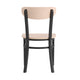 Natural Birch |#| Commercial Metal Dining Chair with Wood Seat and Boomerang Back - Natural Birch