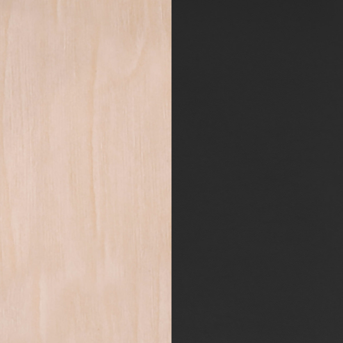 Natural Birch Wood Back/Black Vinyl Seat |#| Commercial Metal Dining Chair with Vinyl Seat-Wood Boomerang Back-Black/Natural