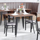 Walnut Wood Back/Gray Vinyl Seat |#| Commercial Metal Dining Chair - Vinyl Seat - Wood Boomerang Back-Gray/Walnut