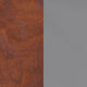 Walnut Wood Back/Gray Vinyl Seat |#| Commercial Metal Dining Chair - Vinyl Seat - Wood Boomerang Back-Gray/Walnut