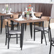 Natural Birch Wood Back/Gray Vinyl Seat |#| Commercial Metal Dining Chair - Vinyl Seat and Wood Boomerang Back-Gray/Natural