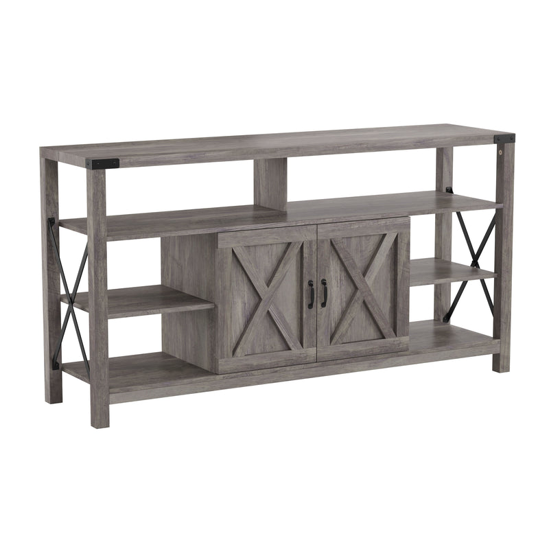 Gray Wash |#| TV Stand for up to 60inch TV's with Adjustable Shelf and Storage - Coastal Gray