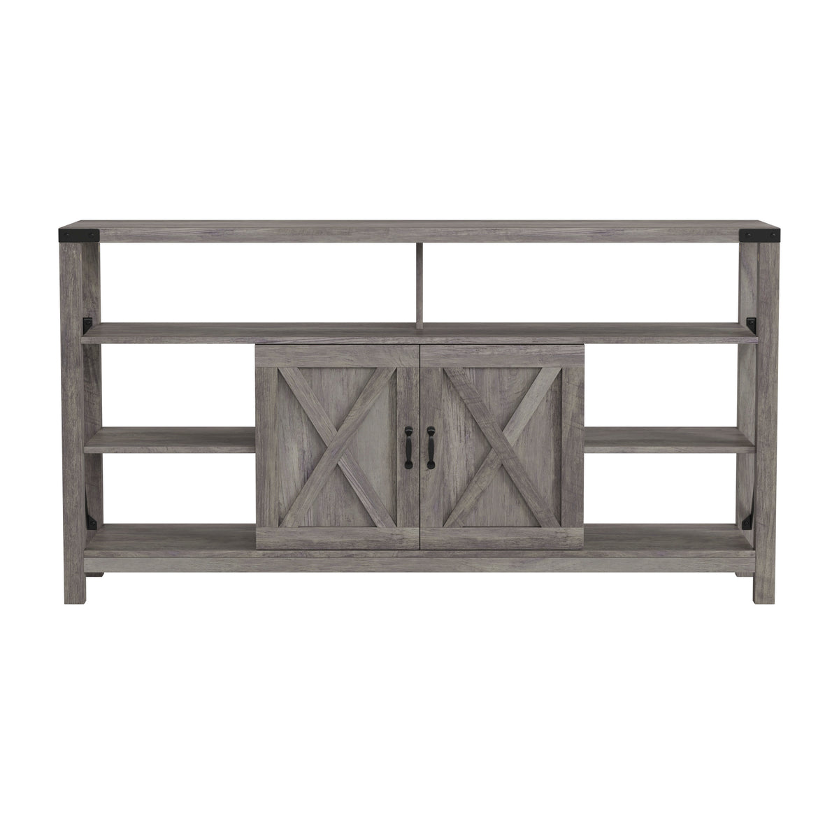 Gray Wash |#| TV Stand for up to 60inch TV's with Adjustable Shelf and Storage - Coastal Gray