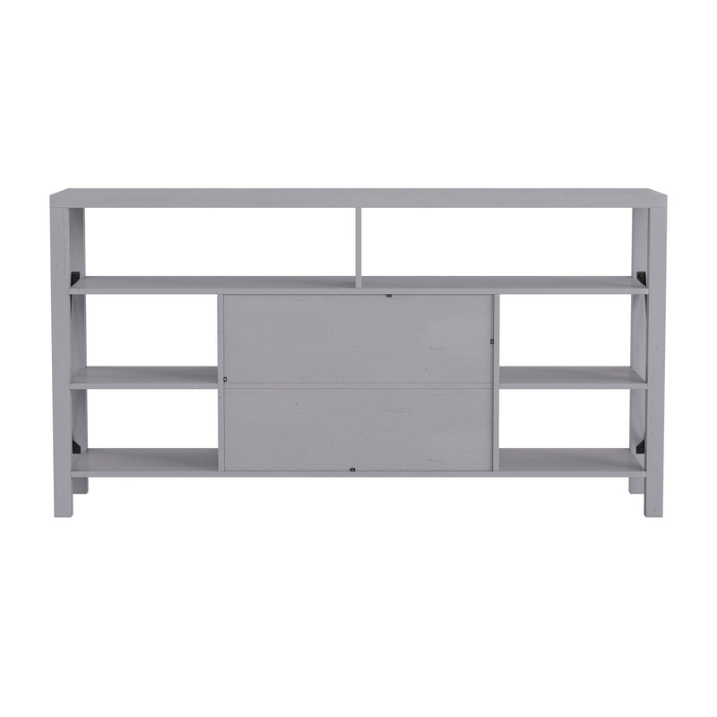 Coastal Gray |#| TV Stand for up to 60inch TV's with Adjustable Shelf and Storage - Coastal Gray