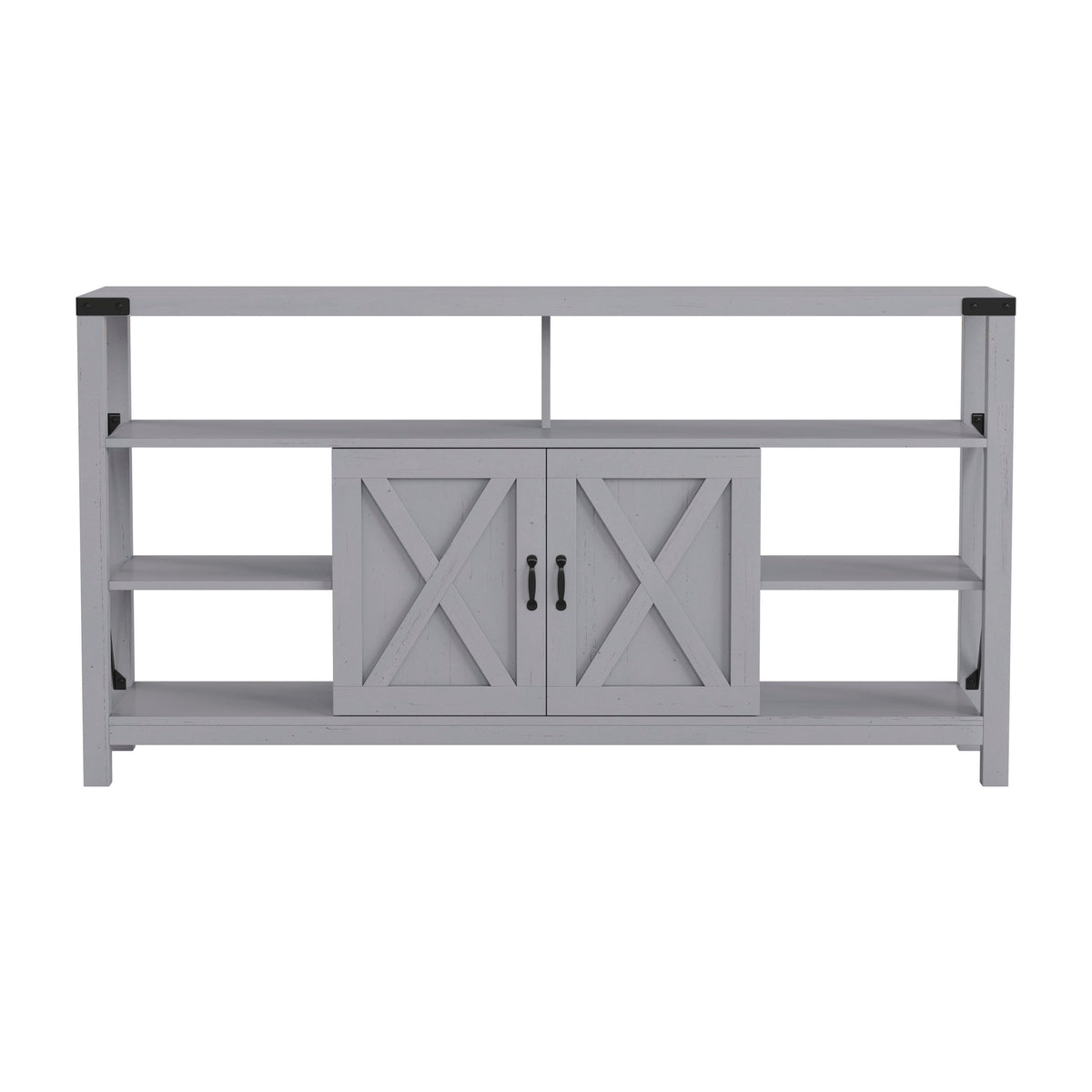 Coastal Gray |#| TV Stand for up to 60inch TV's with Adjustable Shelf and Storage - Coastal Gray