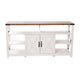 White |#| TV Stand for up to 60inch TV's with Adjustable Shelf and Storage - White/Rustic