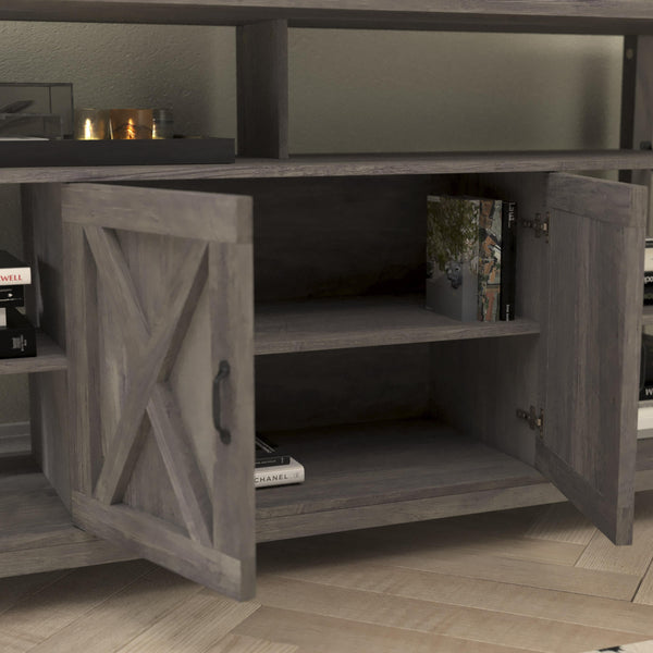 Gray Wash |#| TV Stand for up to 60inch TV's with Adjustable Shelf and Storage - Coastal Gray