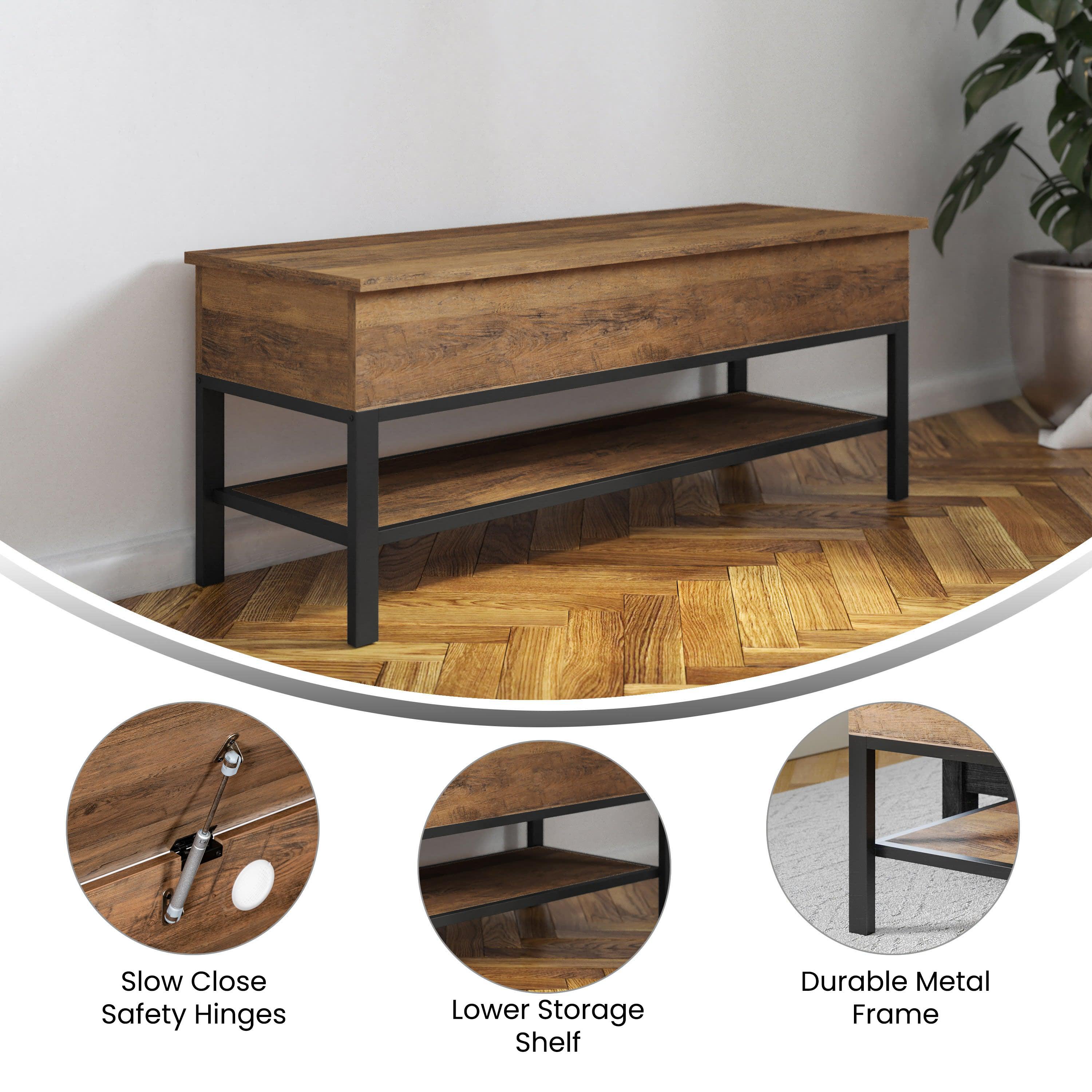 Entryway bench with shelf best sale