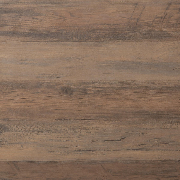Gray Wash |#| 2-Tier Coffee Table with Black Metal Side Braces and Corner Caps - Gray Wash