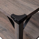 Gray Wash |#| 2-Tier Coffee Table with Black Metal Side Braces and Corner Caps - Gray Wash