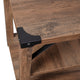 Rustic Oak |#| 3-Tier Side Table with Black Metal Side Braces and Corner Caps - Rustic Oak
