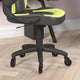 Neon Green |#| Office Gaming Chair with Skater Wheels & Flip Up Arms - Green LeatherSoft