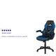 Blue |#| High Back Black/Blue Racing Style Ergonomic Gaming Chair with Flip-Up Arms