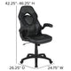Black |#| High Back Black Racing Style Ergonomic Gaming Chair with Flip-Up Arms