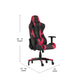 Red |#| Office Gaming Chair with Roller Wheels & Reclining Back - Red LeatherSoft