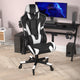 Black |#| Office Gaming Chair with Roller Wheels & Reclining Back - Black LeatherSoft