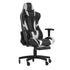 X30 Gaming Chair Racing Computer Chair with Reclining Back, Slide-Out Footrest, and Transparent Roller Wheels