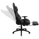 Gray |#| Racing Gaming Ergonomic Chair with Reclining Back, Footrest in Gray LeatherSoft