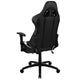 Black |#| Racing Gaming Ergonomic Chair with Reclining Back, Footrest in Black LeatherSoft