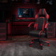 Black with Red Trim |#| Red Ergonomic Gaming Chair - Reclining Back/Arms, Footrest, Massaging Lumbar