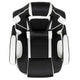 Black with White Trim |#| White Ergonomic Gaming Chair - Reclining Back/Arms, Footrest, Massaging Lumbar
