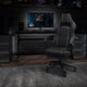 Black with Gray Trim |#| Black/Gray Ergonomic Gaming Chair -Recline Back/Arms, Footrest, Massaging Lumbar