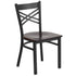 X" Back Metal Restaurant Chair