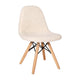 Off-White |#| Kids Armless Off-White Faux Shearling Chair with Beechwood Legs