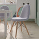 Gray |#| Kids Armless Faux Shearling Gray Faux Shearling Chair with Beechwood Legs