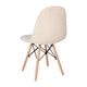 Off-White |#| Armless Off-White Faux Shearling Accent Chair with Modern Wood Legs