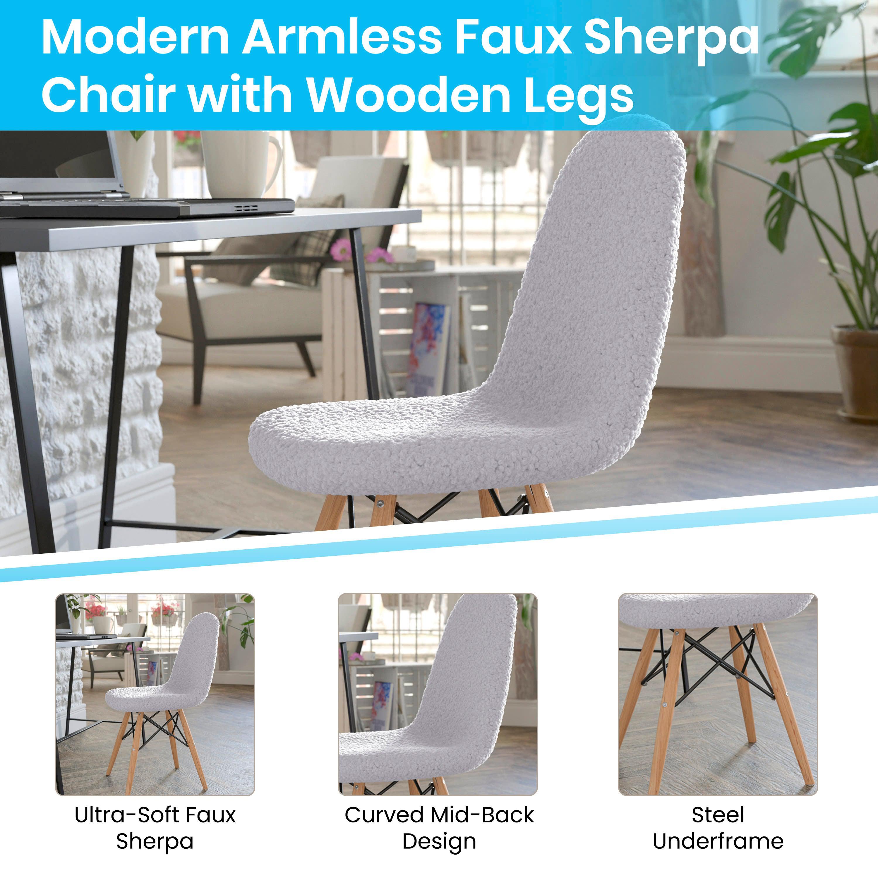 Faux sherpa chair on sale