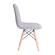 Gray |#| Armless Gray Faux Shearling Accent Chair with Modern Wood Legs
