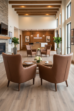 Connor Wingback Accent Chair — Boutique Hotel Lobby 2:3 Vertical