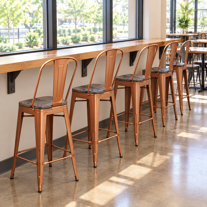Bizchair-counter-height-seating-along-a-restaurant-window-ledge