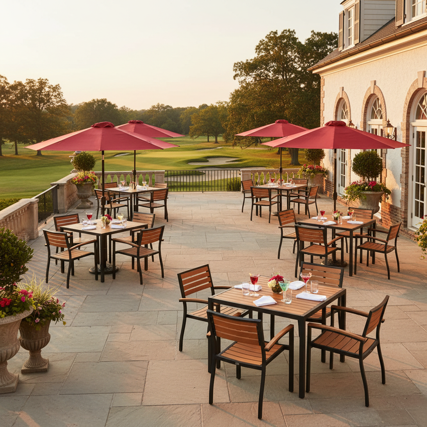 Country Club Terrace – Golden Hour Golf Course View