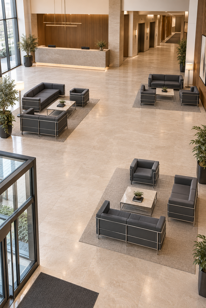 Bizchair-elevated-view-of-a-hotel-lobby-with-defined-seating-zones-and-clear-circulation-paths