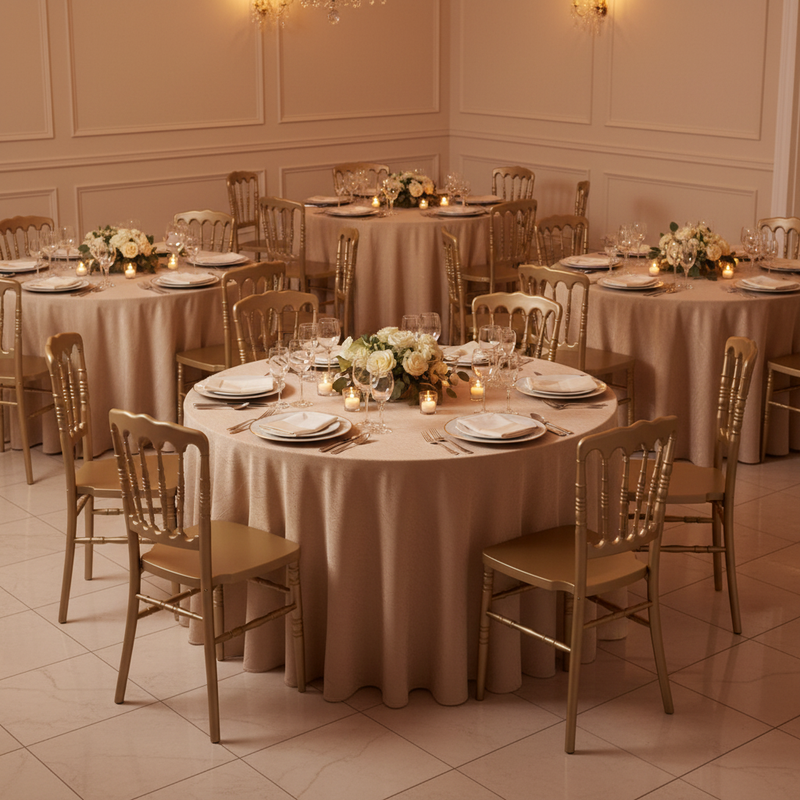 Bizchair-evening-wedding-reception-gold-napoleon-chairs-round-banquet-tables